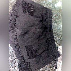 Black Jean Shorts from Shein